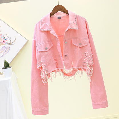 Pink Denim Jacket