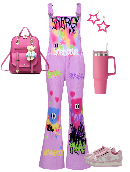 Graffiti Purple Jumpsuit